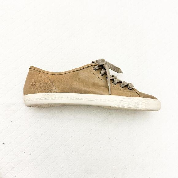 Frye Women Ivy Low Lace Up Suede Leather Flats Sneaker Size 8 Mint Condition - Picture 5 of 5